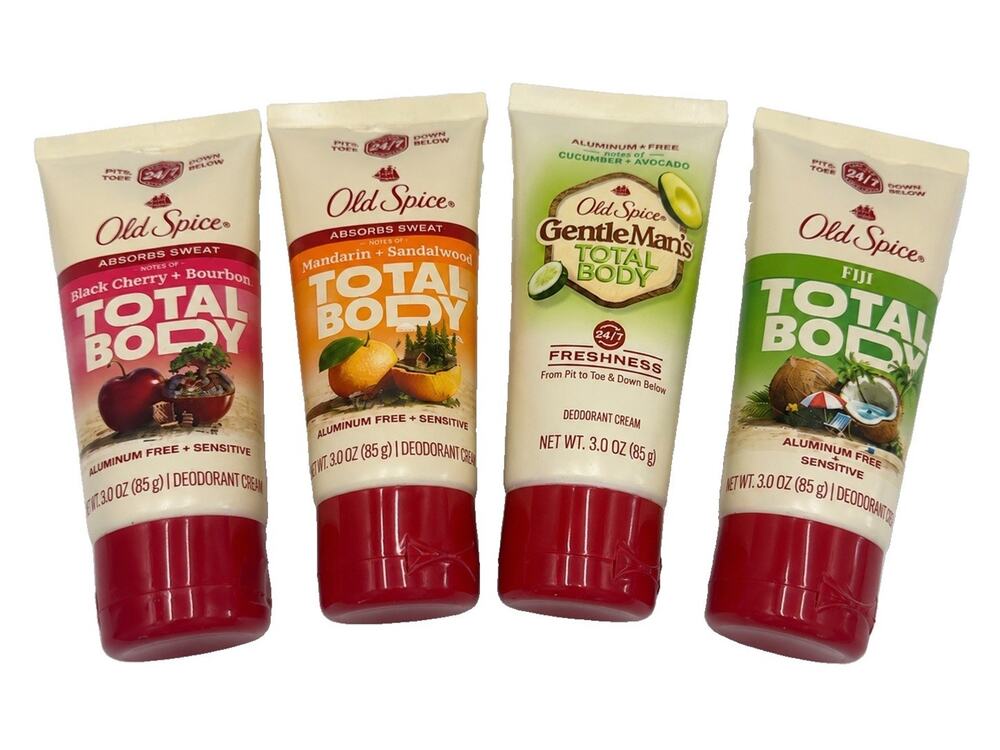 Old Spice Total Body Deodorant Cream 4 Pack Mixed Scents